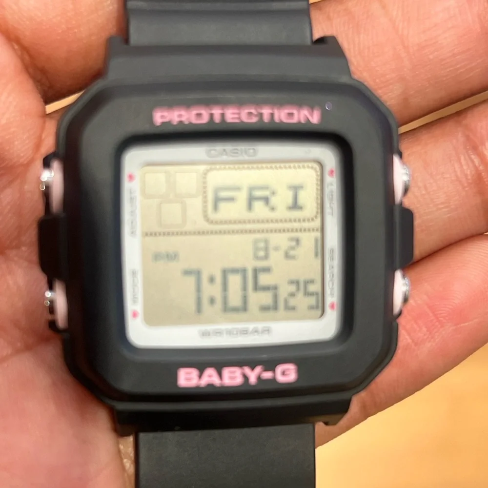 Casio Baby-G Black with Pink Accents Digital Watch